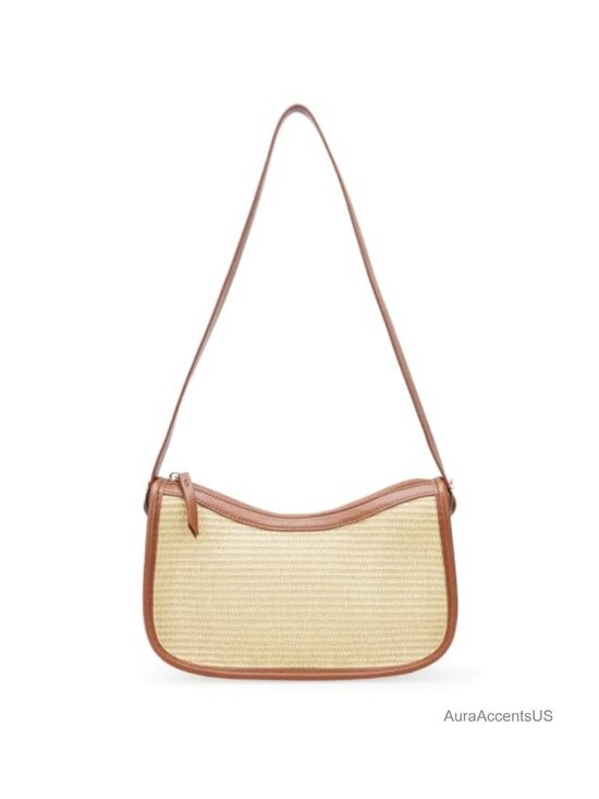 Handbags - Women's Crescent Shoulder Bag Hobo Vegan Leather Adjustable Strap Lightweight